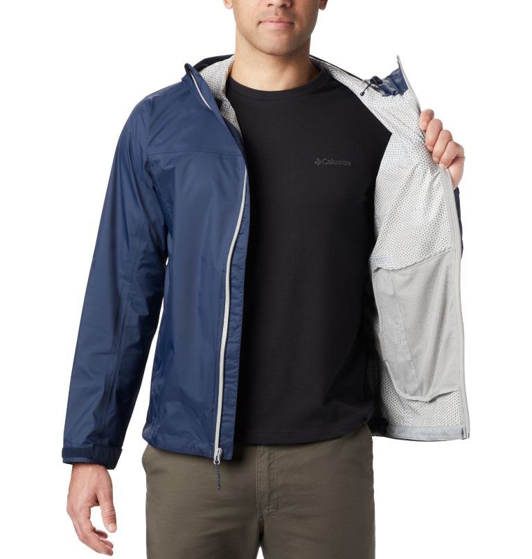 Men's EvaPOURation Rain Jacket, Color: Collegiate Navy, image 5