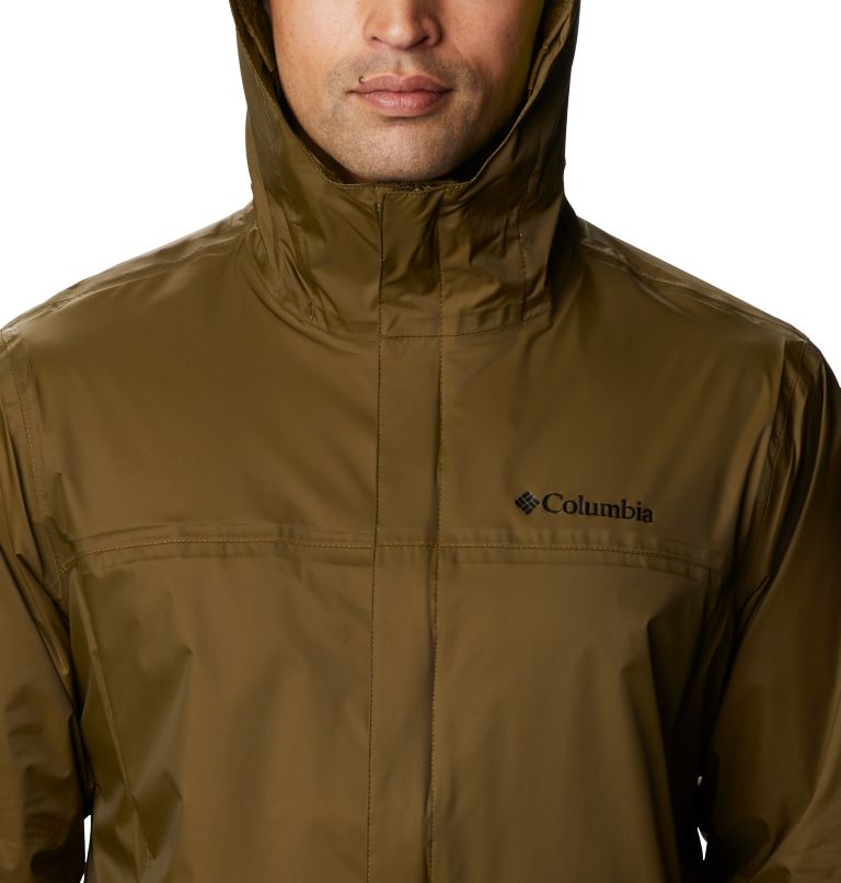 Men's Watertight II Rain Jacket, Color: New Olive, image 4