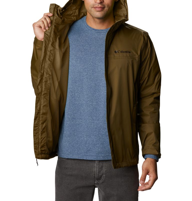 Thumbnail: Men's Watertight II Rain Jacket, Color: New Olive, image 5