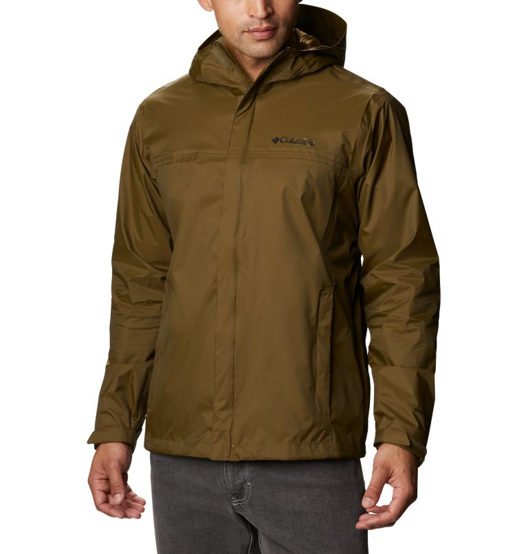 Men's Watertight II Rain Jacket, Color: New Olive