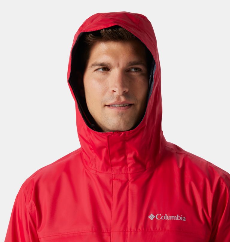 Thumbnail: Men's Watertight II Rain Jacket, Color: Mountain Red, image 5