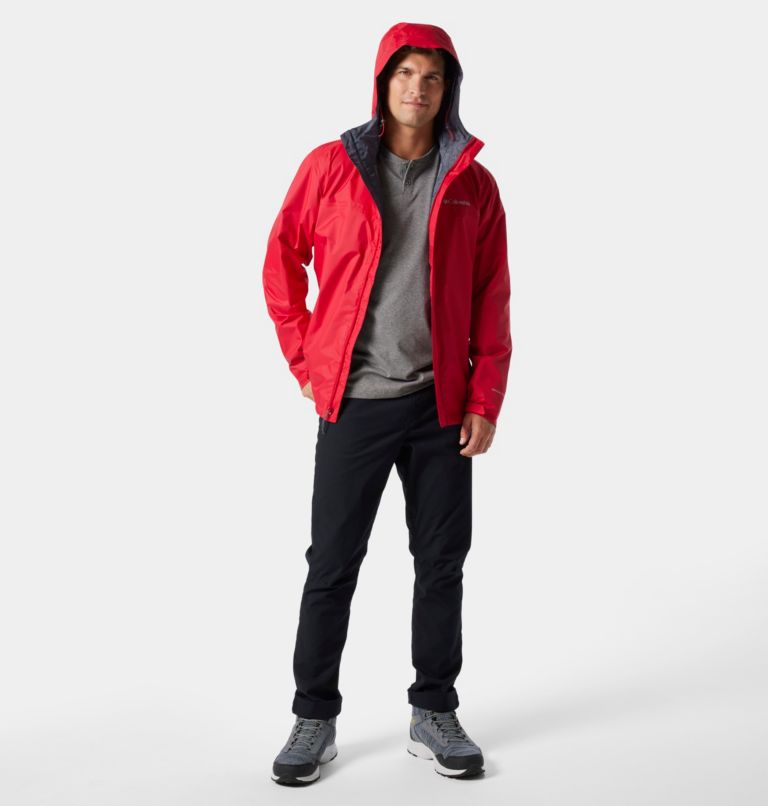 Men's Watertight II Rain Jacket, Color: Mountain Red, image 9