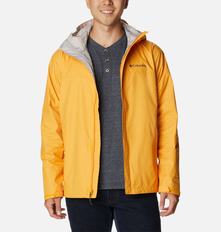 Men's Watertight II Rain Jacket, Color: Mango, image 8