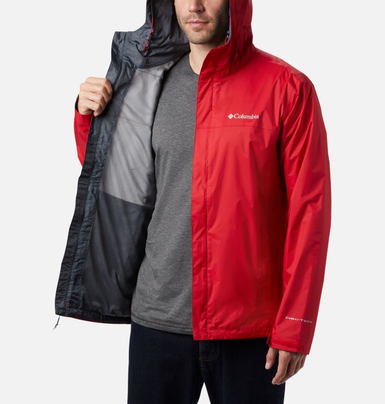 Thumbnail: Men's Watertight II Rain Jacket - Tall, Color: Mountain Red, image 4
