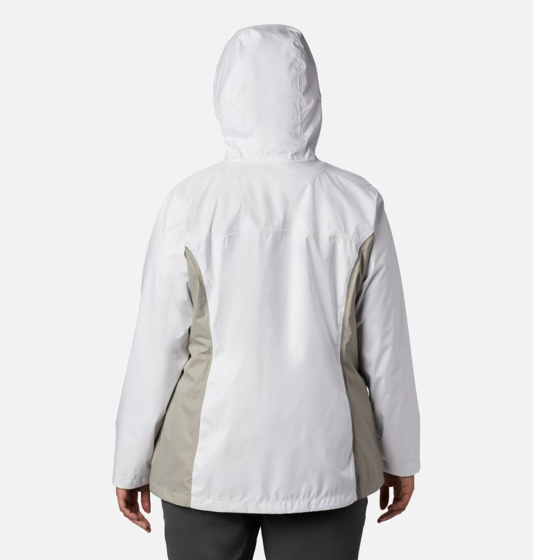 Women’s Arcadia II Rain Jacket - Plus Size, Color: White, Flint Grey, image 2