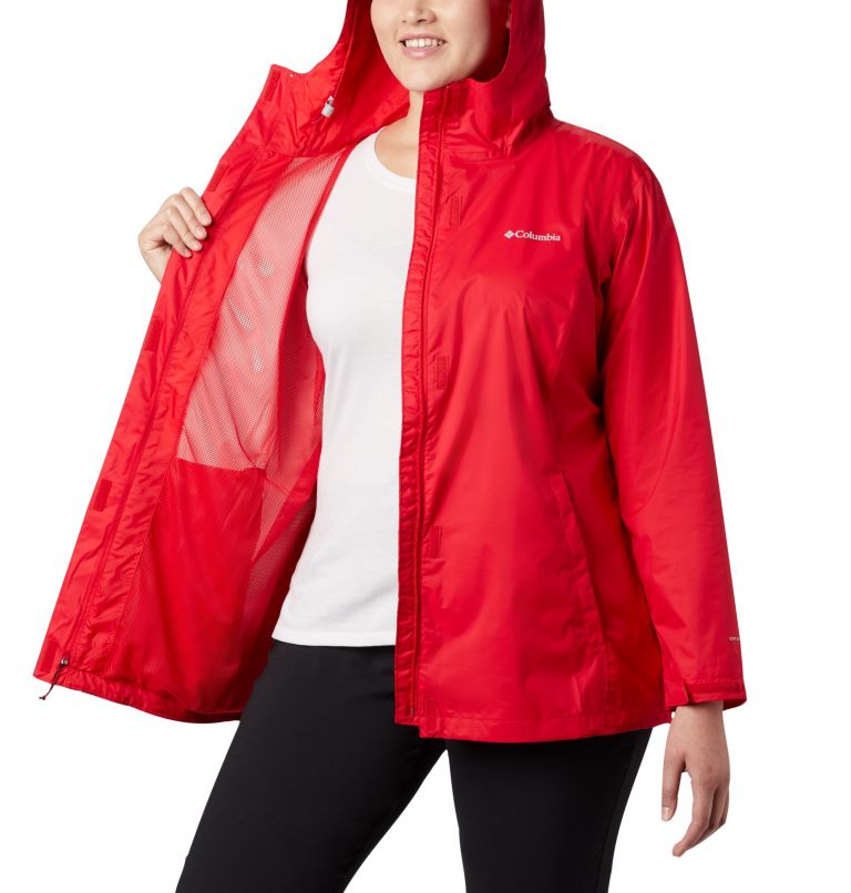 Women’s Arcadia II Rain Jacket - Plus Size, Color: Red Lily, image 5