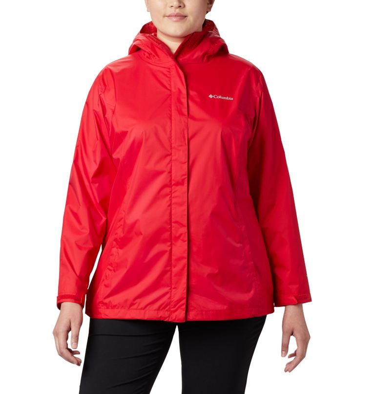 Women’s Arcadia II Rain Jacket - Plus Size, Color: Red Lily, image 1