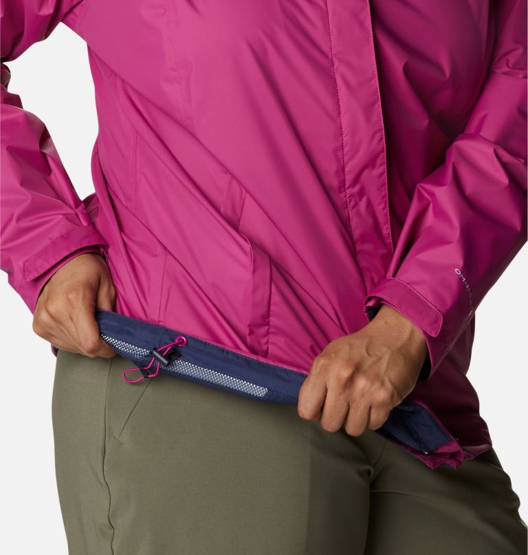 Women’s Arcadia II Rain Jacket - Plus Size, Color: Wild Fuchsia, image 6