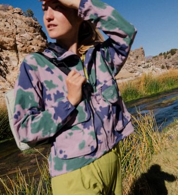 Camping while wearing the Stryder jacket.
