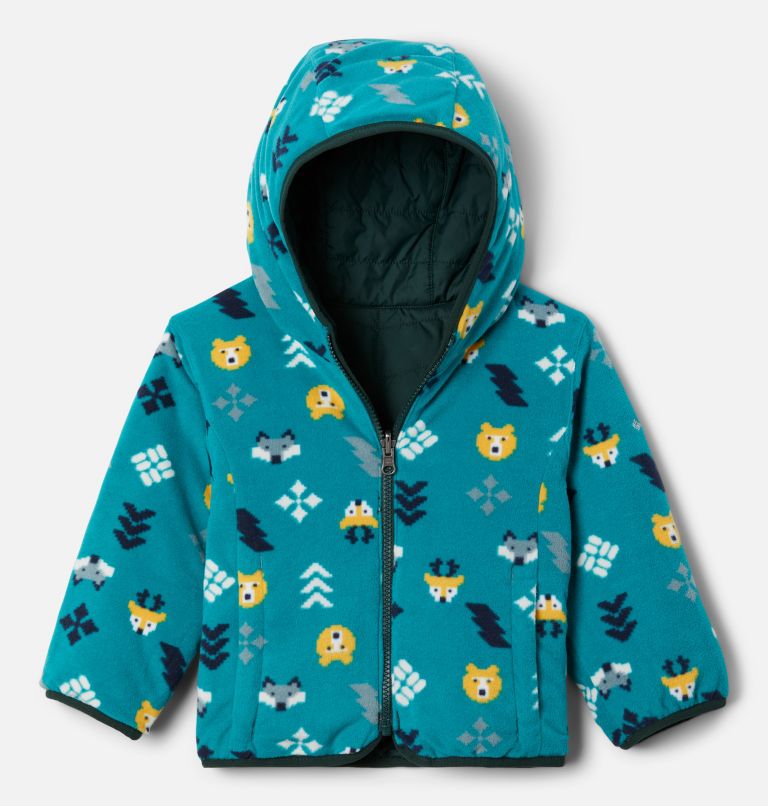 Thumbnail: Toddler Double Trouble Reversible Jacket, Color: Spruce, Metal Woodlands, image 3