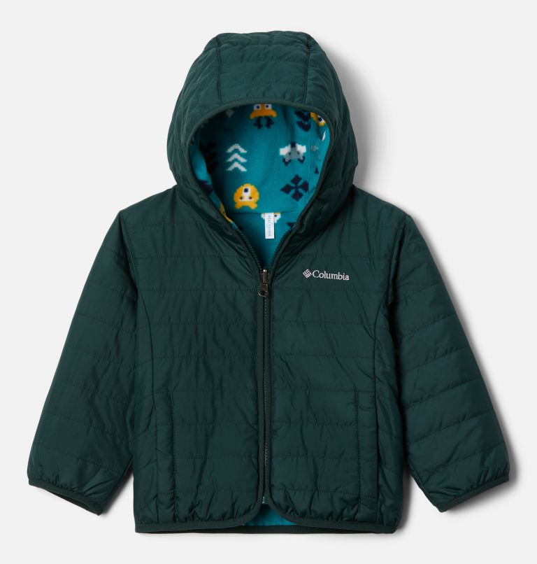Toddler Double Trouble Reversible Jacket, Color: Spruce, Metal Woodlands, image 1