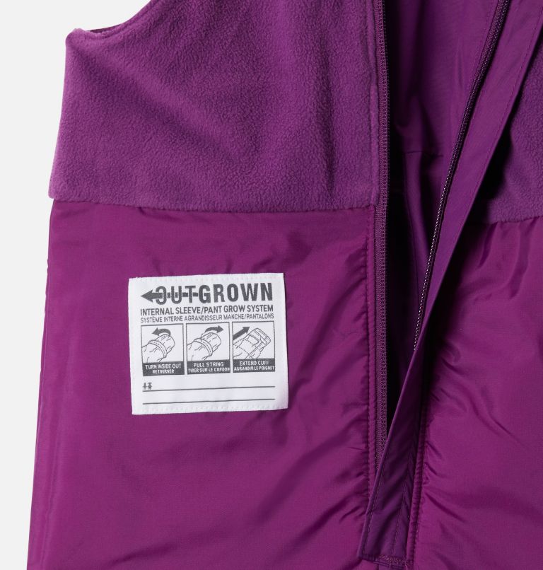Girls' Snowslope II Insulated Ski Bib, Color: Plum, image 4