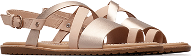 A pair of spring Ella Criss Cross sandals on a white background