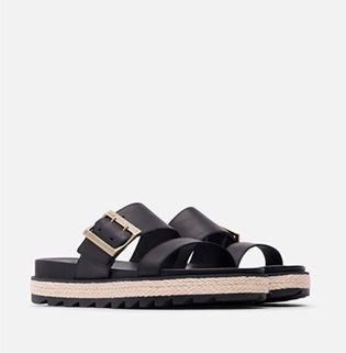 A pair of SOREL Roaming Buckle Jute sandals