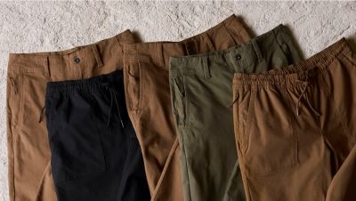 Laydown of all the pants.