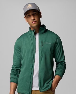 A man wearing a green fleece