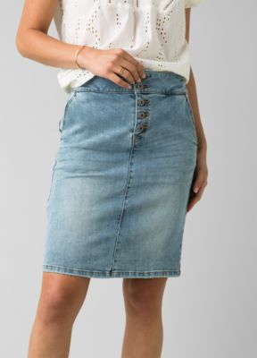 a denim skirt