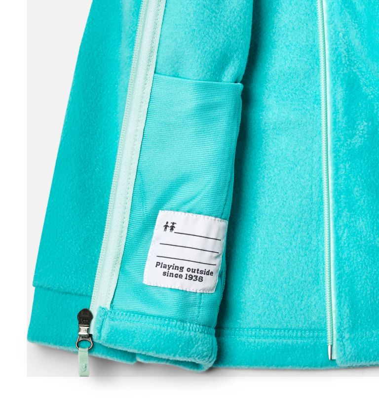 Girls’ Toddler Benton Springs Fleece Jacket, Color: Dolphin, Sea Ice, image 3
