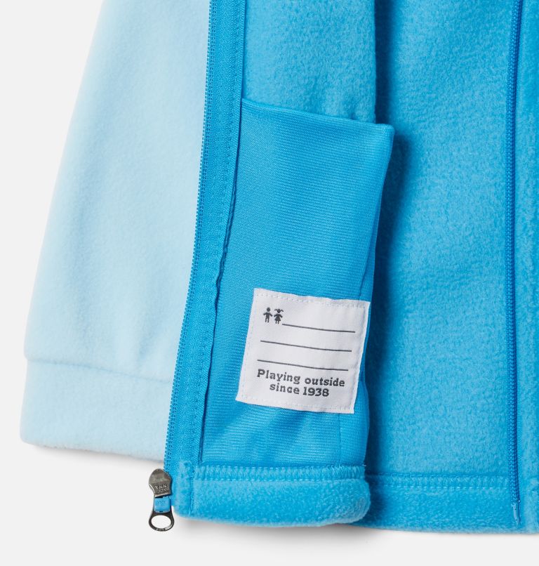 Thumbnail: Girls’ Toddler Benton Springs Fleece Jacket, Color: Spring Blue, Blue Chill, image 3