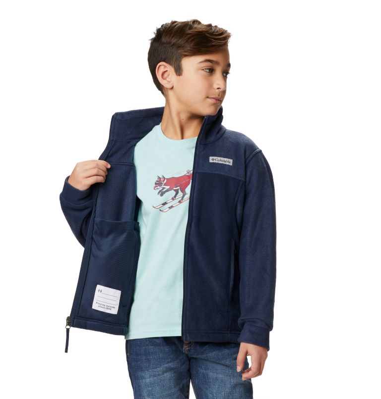 Boys’ Steens Mountain II Fleece Jacket, Color: Collegiate Navy, image 6
