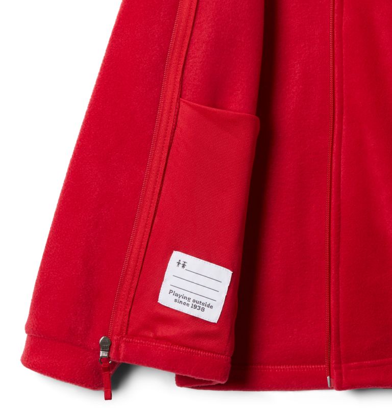 Boys’ Steens Mountain II Fleece Jacket, Color: Mountain Red, image 4