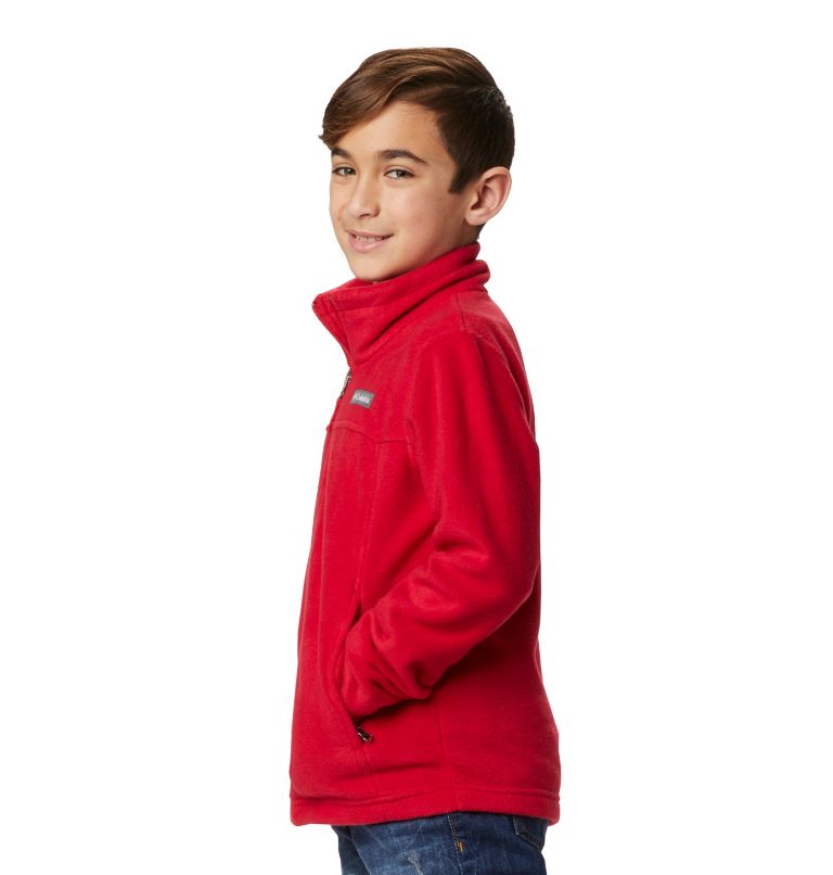 Boys’ Steens Mountain II Fleece Jacket, Color: Mountain Red, image 8