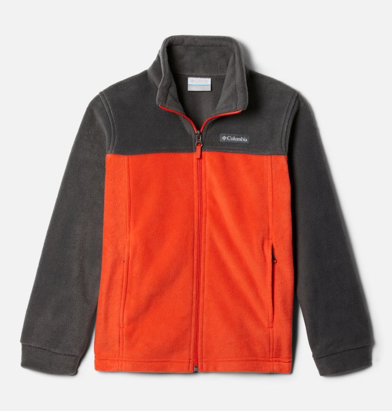 Boys’ Steens Mountain II Fleece Jacket, Color: Red Quartz, Shark