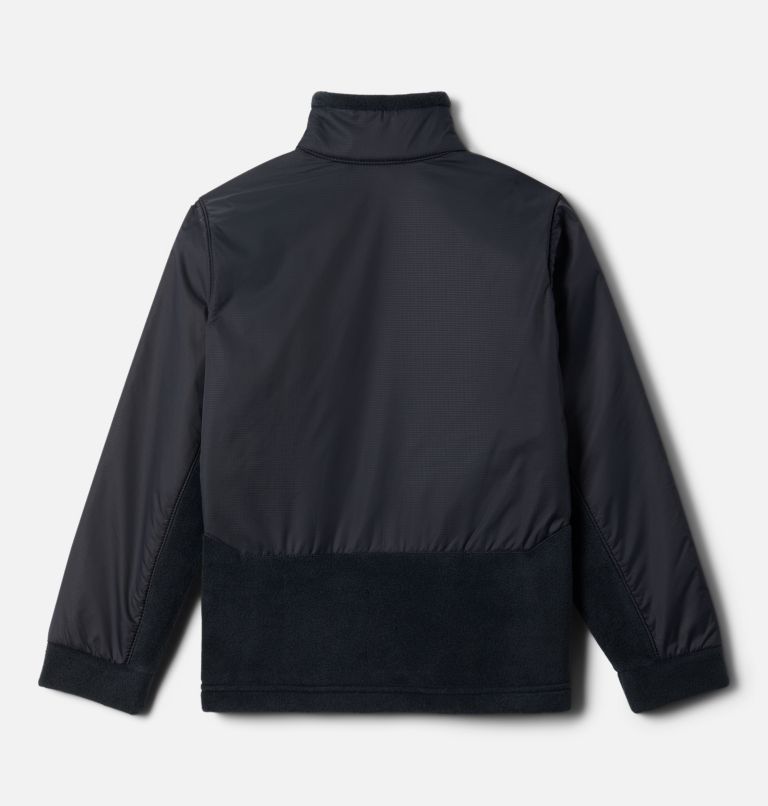 Boys’ Steens Mountain Overlay Fleece Jacket, Color: Black, image 2