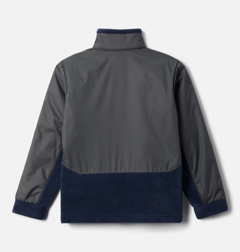 Thumbnail: Boys’ Steens Mountain Overlay Fleece Jacket, Color: Collegiate Navy, Grill, image 2