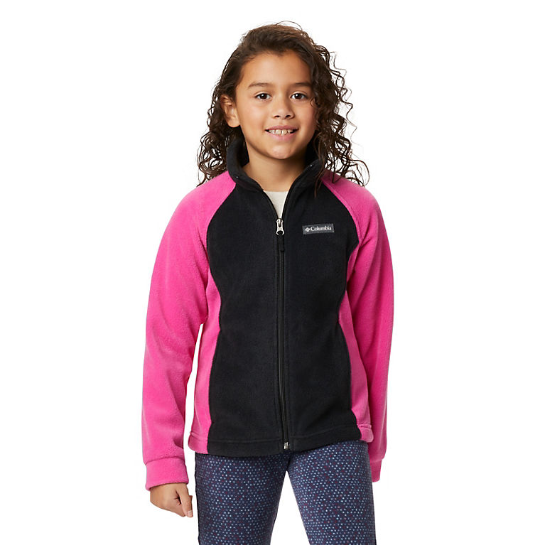 Black, Pink Ice Girls’ Benton Springs™ Fleece Jacket, View 0