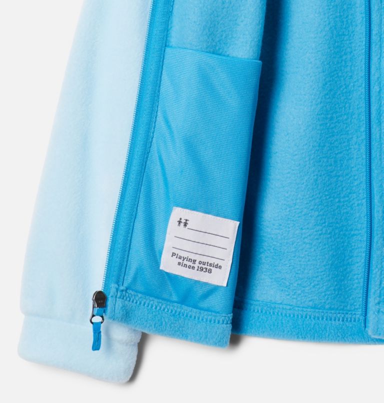 Girls’ Benton Springs Fleece Jacket, Color: Spring Blue, Blue Chill, image 3