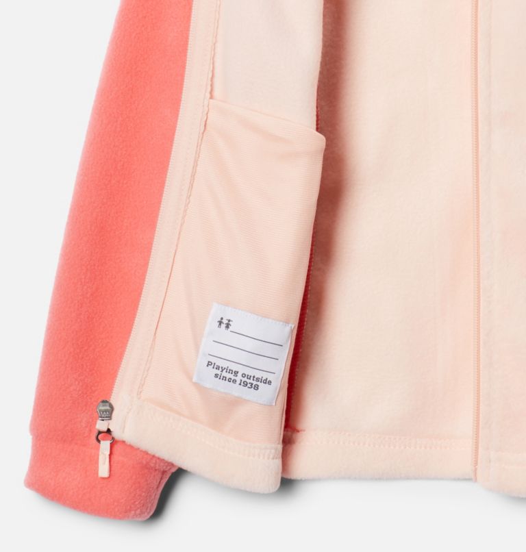 Thumbnail: Girls’ Benton Springs Fleece Jacket, Color: Blush Pink, Peach Blossom, image 3
