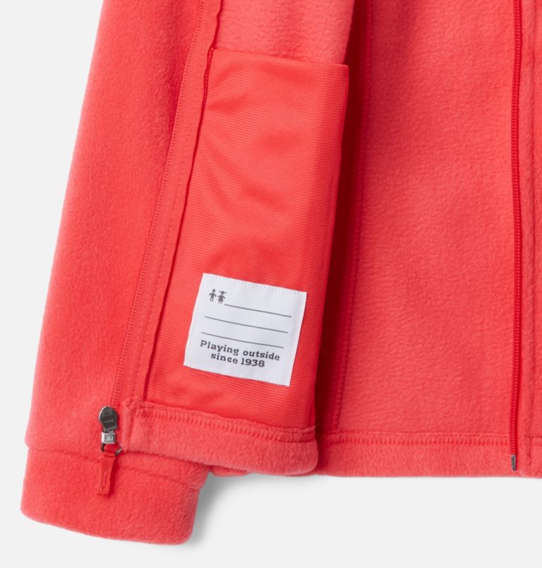 Thumbnail: Veste en laine polaire Benton Springs pour fille, Color: Red Hibiscus, image 3