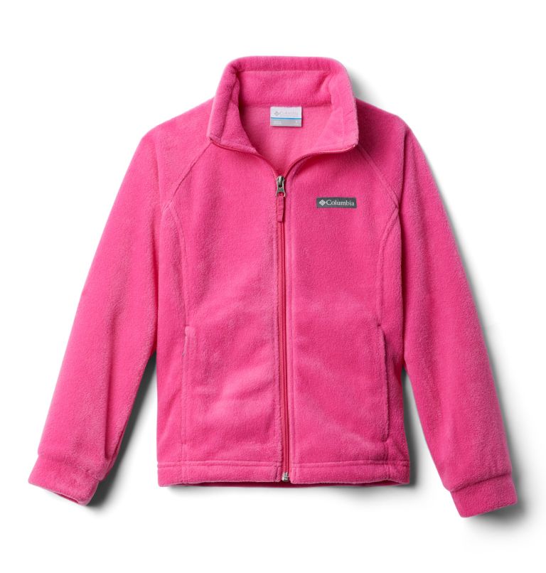 Girls’ Benton Springs Fleece Jacket, Color: Pink Ice, image 3