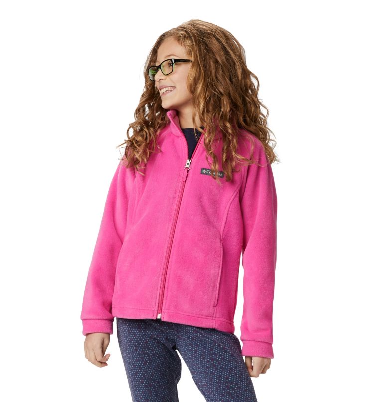 Girls’ Benton Springs Fleece Jacket, Color: Pink Ice, image 1