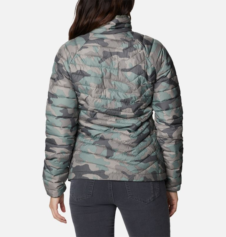 Women's Powder Lite Jacket, Color: Cypress Trad Camo Print, image 2