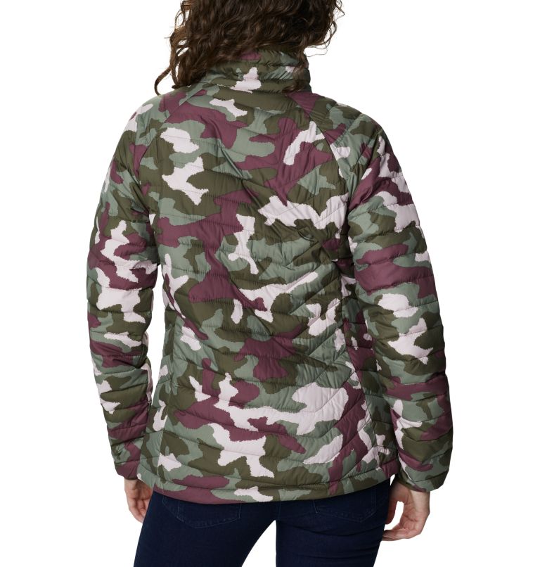 Women’s Powder Lite Jacket, Color: Olive Green Traditional Camo, image 2