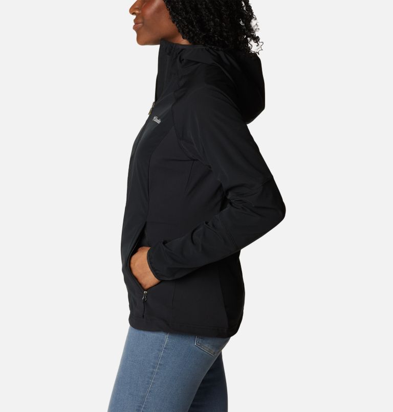 Women's Sweet As Softshell Hooded Jacket, Color: Black, image 3