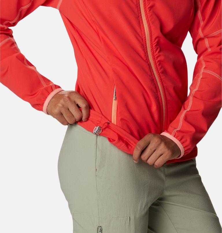 Thumbnail: Women's Sweet As Softshell Hoodie, Color: Red Hibiscus, image 6