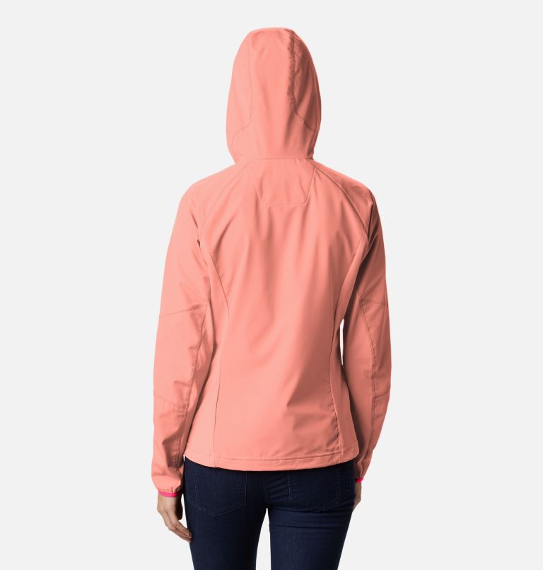 Thumbnail: Women's Sweet As Softshell Hoodie, Color: Coral Reef, image 2