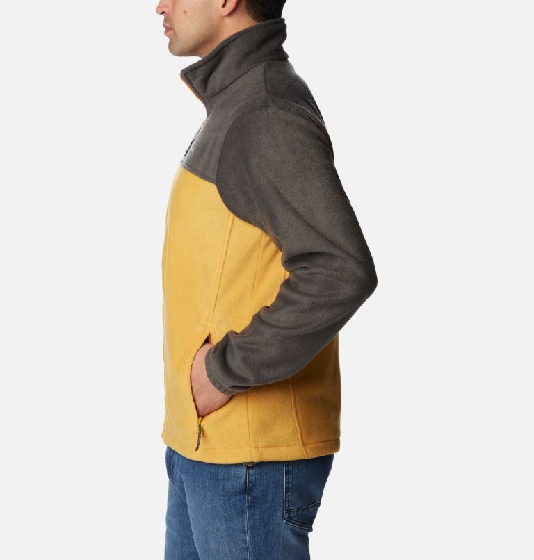 Men's Steens Mountain 2.0 Full Zip Fleece Jacket, Color: Shark, Raw Honey, image 3
