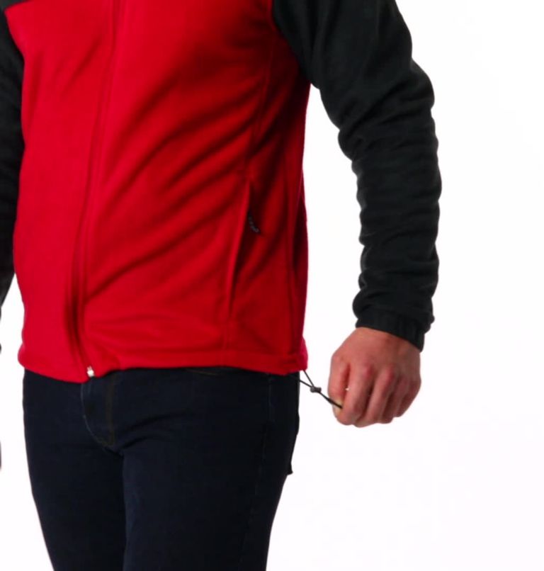 Thumbnail: Men's Steens Mountain 2.0 Full Zip Fleece Jacket, Color: Black, Mountain Red, image 2