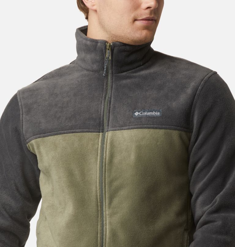 Men's Steens Mountain 2.0 Full Zip Fleece Jacket, Color: Shark, Stone Green, image 4