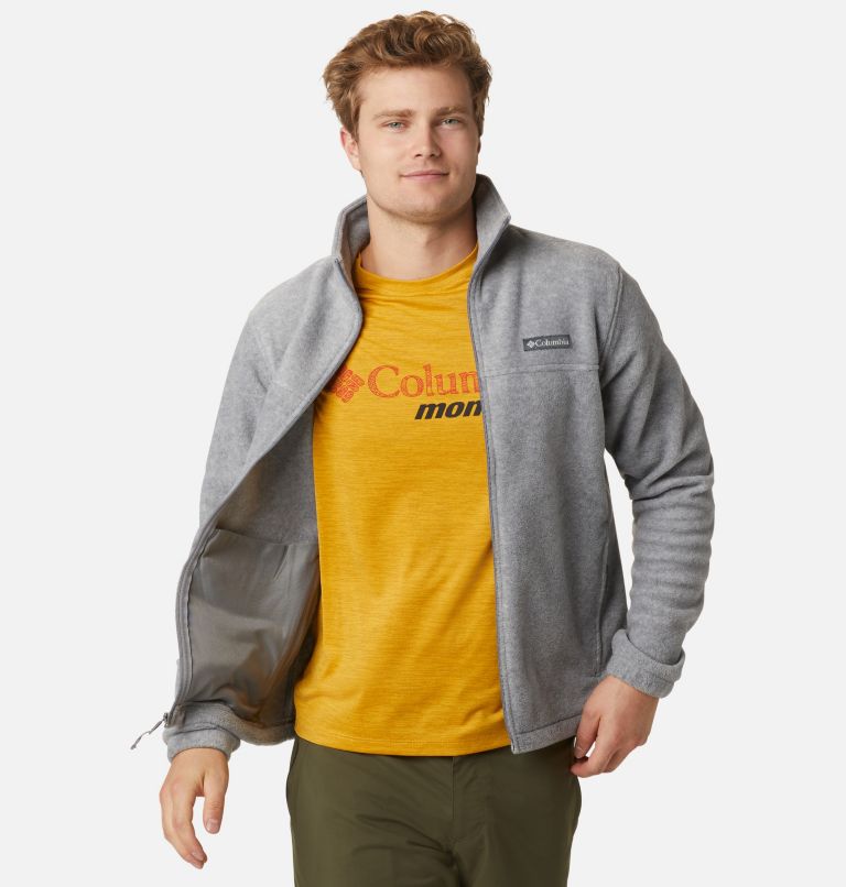 Men's Steens Mountain 2.0 Full Zip Fleece Jacket, Color: Light Grey Heather, image 1