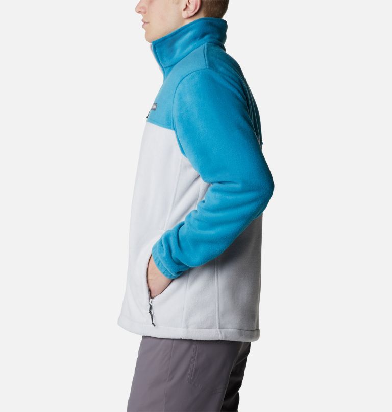 Men's Steens Mountain 2.0 Full Zip Fleece Jacket, Color: Deep Marine, Nimbus Grey, image 3