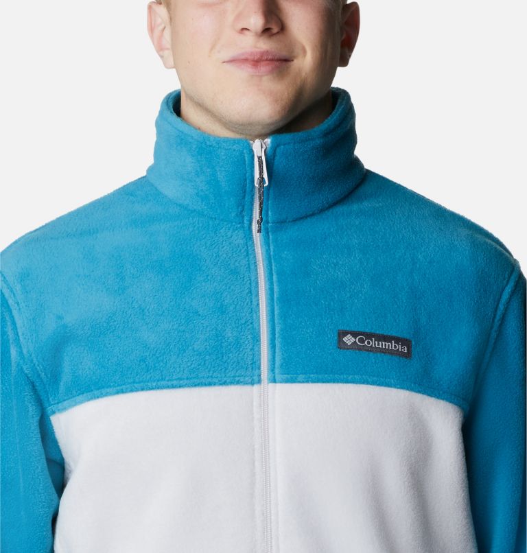 Men's Steens Mountain 2.0 Full Zip Fleece Jacket, Color: Deep Marine, Nimbus Grey, image 4