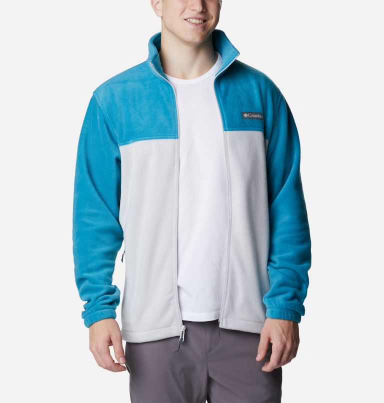 Men's Steens Mountain 2.0 Full Zip Fleece Jacket, Color: Deep Marine, Nimbus Grey, image 7