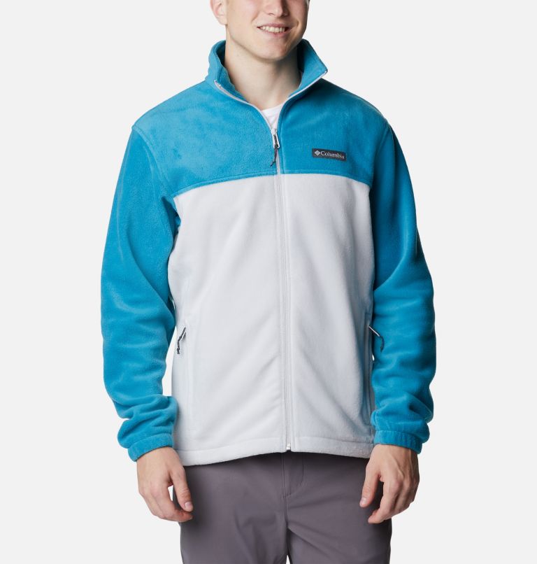 Men's Steens Mountain 2.0 Full Zip Fleece Jacket, Color: Deep Marine, Nimbus Grey, image 1