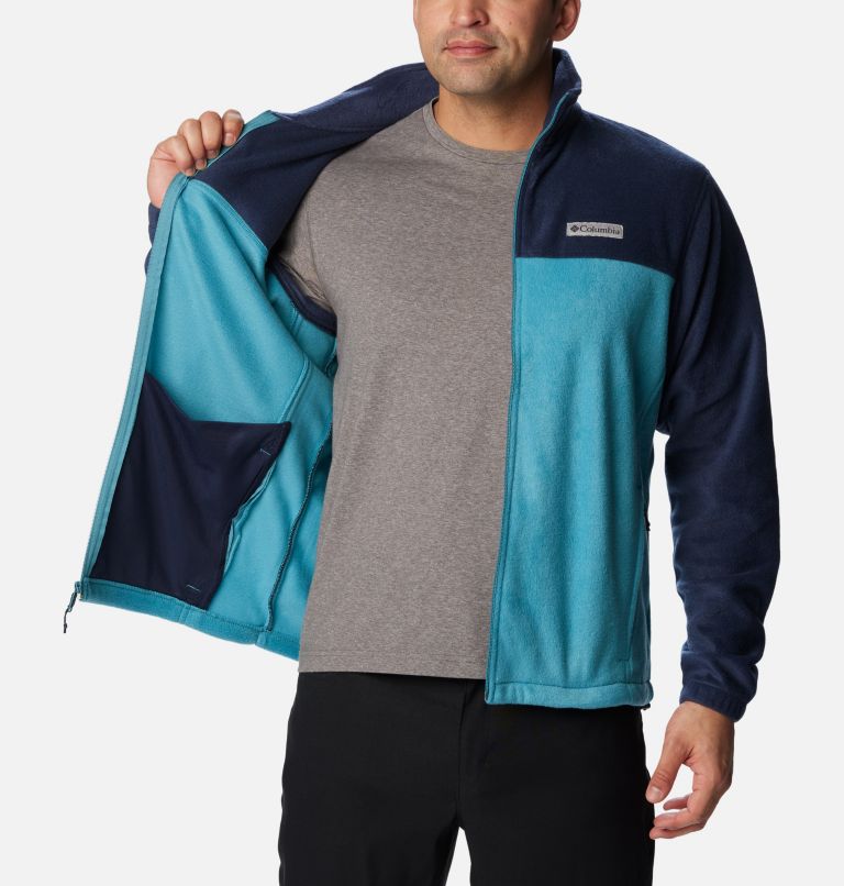Men's Steens Mountain 2.0 Full Zip Fleece Jacket, Color: Collegiate Navy, Shasta, image 5
