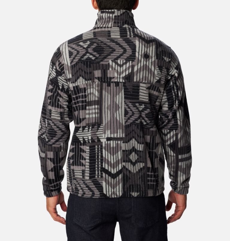 fleece print jacket